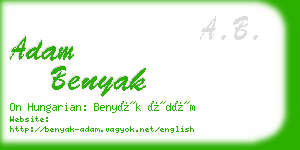 adam benyak business card